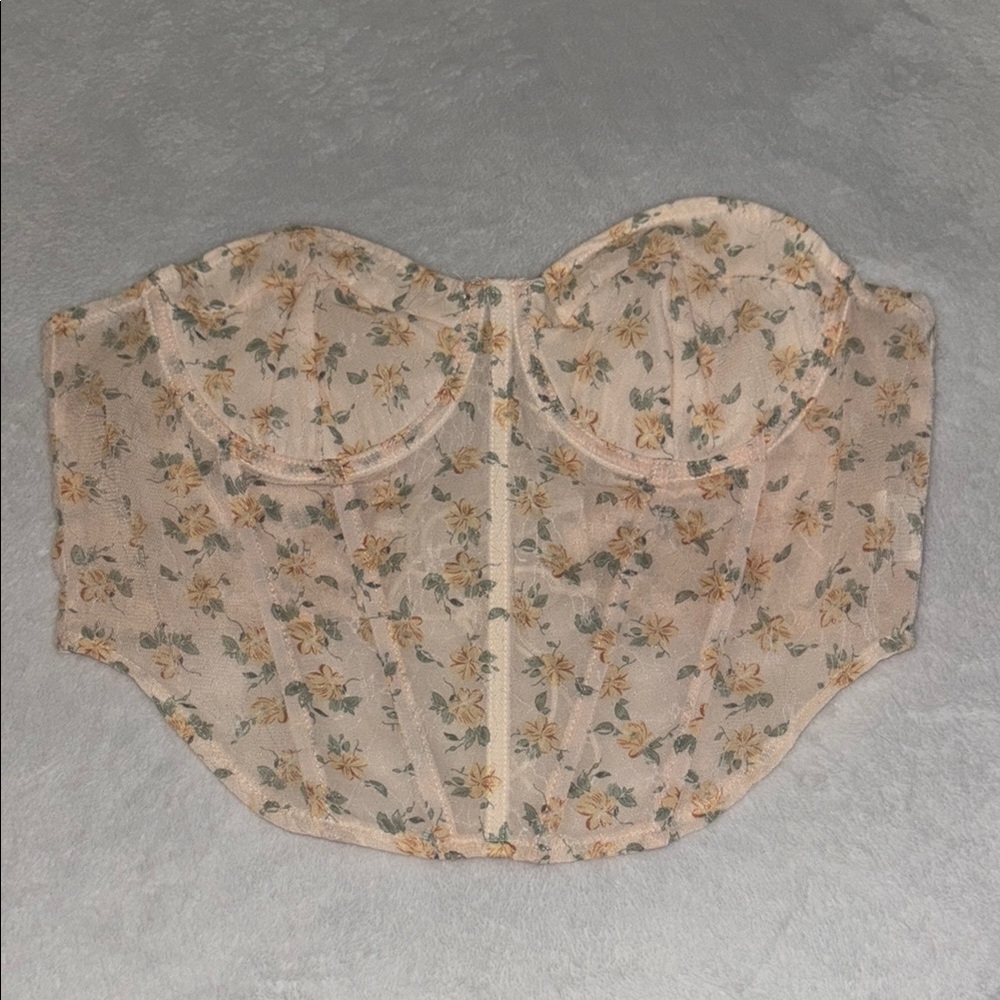 Floral Bustier Corset Top